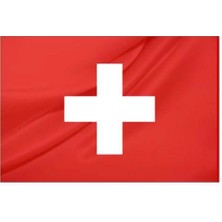 Rekbay İsviçre Ülke Bayrağı Parlak Kumaş 70 x 105 cm