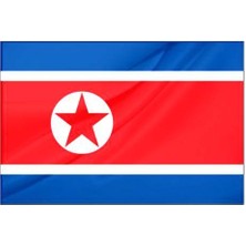 Rekbay Kuzey Kore Ülke Bayrağı Parlak Kumaş 100 x 150 cm