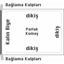 Rekbay Lesotho Ülke Bayrağı Parlak Kumaş 100 x 150 cm