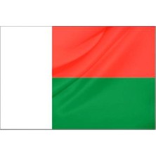 Rekbay Madagaskar Ülke Bayrağı Parlak Kumaş 70 x 105 cm