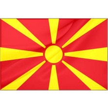 Rekbay Makedonya Ülke Bayrağı Parlak Kumaş 70 x 105 cm