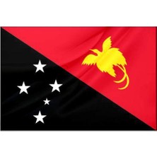 Rekbay Papua Yeni Gine Ülke Bayrağı Parlak Kumaş 70 x 105 cm