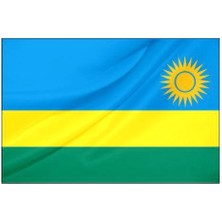 Rekbay Ruanda Ülke Bayrağı Parlak Kumaş 70 x 105 cm