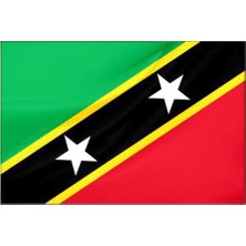 Rekbay Saint Kitts ve Nevis Ülke Bayrağı Parlak Kumaş 70 x 105 cm