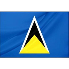 Rekbay Saint Lucia Ülke Bayrağı Parlak Kumaş 70 x 105 cm