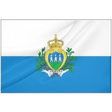Rekbay San Marino Ülke Bayrağı Parlak Kumaş 70 x 105 cm