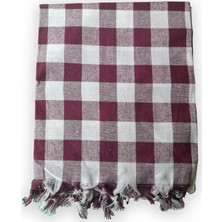 Deniz Marketim Yerli Masa Örtüsü Sofra Bezi Piknik Örtüsü 140 x 140 cm Bordo