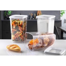 Lossa Lossa Sert Mika Vakumlu Lüx Saklama Kabı - 3'Lü Set 1300 Ml