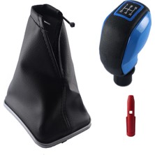 Moda Fiat Punto Krom Çerçeve Vites Körüğü ve Mavi Spor Vites Topuzu