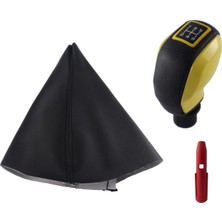 Moda Citroen C-Elysee Vites Körüğü ve Sarı Spor Vites Topuzu Kapaklı