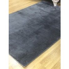 Ipekyün Kaymaz Taban Yumuşak Uzun Tüylü Post Peluş Halı Antrasit Rengi