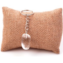 Taş Sandığı Kristal Kuvars Taşı Anahtarlık - Şekilsiz Taş