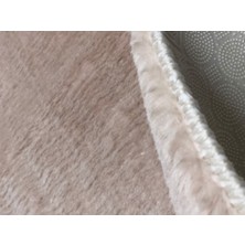   İpekyün Halı-Kaymaz Taban Yumuşak Pofuduk Post Peluş Halı Vizon Renk