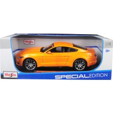 Maisto 1/18 2015 Ford Mustang Model Araba Turuncu