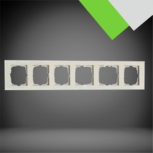 Ovivo Grano Altılı Yatay Çerçeve Beyaz