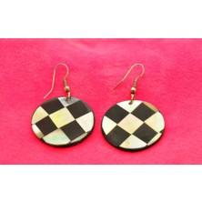 Hd Marketim Sedef El Yapımı Sallantı Tasarım Yuvarlak Küpe