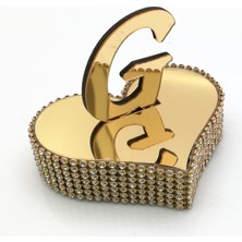 LORA DAVET Altın Rengi Kalp Yüzüklük G HARFI ALTIN 53515