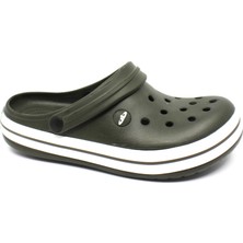 Akınalbella bella 195 Haki-Beyaz-Haki Unisex Sabo Terlik