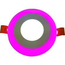 Emir-Ay 18+6w  Beyaz Pembe Çift Renkli Led Panel Armatür