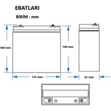 Hsgl Motorsiklet Akü 12N6.5L-BS Batarya 12V 6.5AH/10HR  Akü