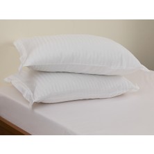 English Home Crystal Ipeksi Twill 2'li Kulaklı Yastık Kılıfı 50 x 70 cm Beyaz