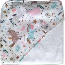 Blue & Pink Unicorn Bebek Banyo Kundağı 75X75