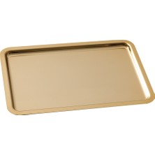 English Home Shiny Metal Tepsi 32X22 cm Gold