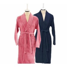 Özdilek Trendy Pembe Lacivert Aile Bornoz Seti Özdilek Bornoz Takımı