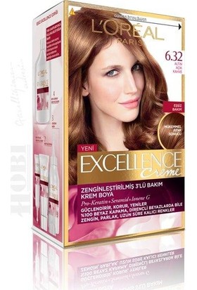 Loreal Paris Excellence Creme Saç Boyası 6.32 Altın Açık Kahve
