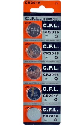 C.F.L. Para Pil 3V Lityum 1'li Düğme Pil C.f.l. CR2016