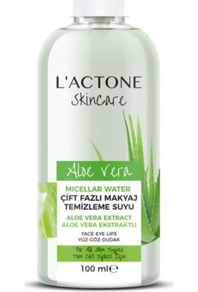 L'ACTONE Çift Fazlı Makyaj Temizleme Suyu Aloe Vera 100 ml