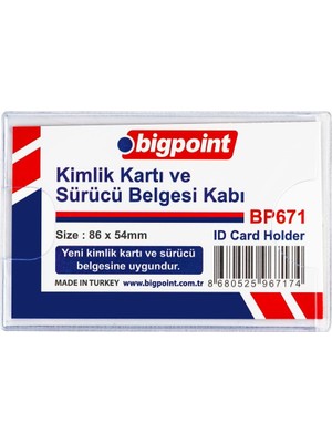 Bigpoint Kimlik Sürücü Kart Kabı Soft Kırılmaz