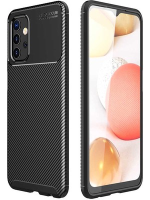 CoverZone Galaxy A32 Kılıf Karbon Delüx Tpu Silikon  Siyah