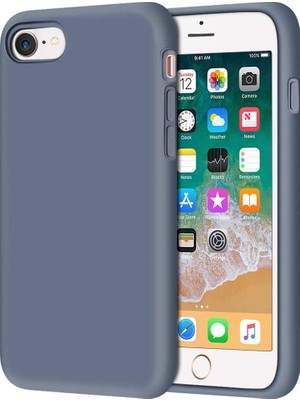 Bilişim Aksesuar Apple iPhone 7 Kılıf Liquid Lansman Silikon Petrol Mavisi