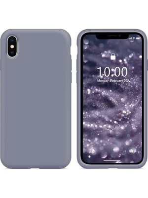 Bilişim Aksesuar Apple iPhone Xs Kılıf Liquid Lansman Silikon Petrol Mavisi
