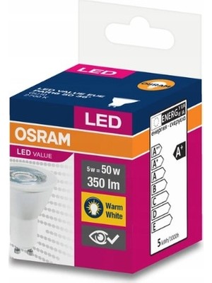 Osram GU10 Duylu 5 W Led Ampul 3000 Kelvin Günışığı