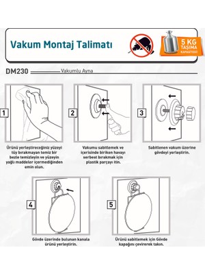 Tekno-tel Vakumlu Banyo Aynası Krom DM230