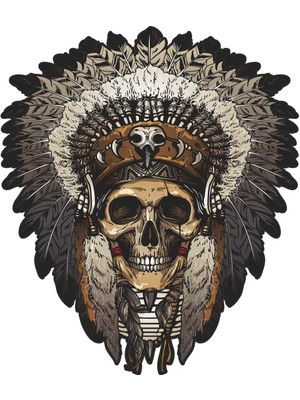 Sticker Atölyesi Kızıldereli Kurukafa Sticker  - 13103