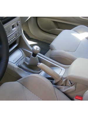 Opr Citroen C5 Yuvarlak Deri Vites Topuzu - Vites Körüğü - El Freni Körüğü (Krem,bej,gri)