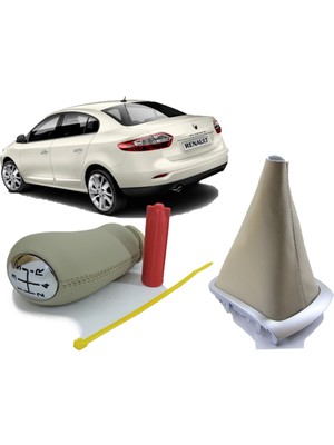 Opr Renault Fluence Bej Vites Körüğü ve Vites Topuzu Takımı (Krem)