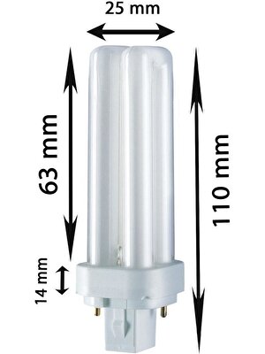 Osram Dulux D 10W Açık Sarı Işık Geçme Soketli Lamba - 2Pın - Dd.10/31-830