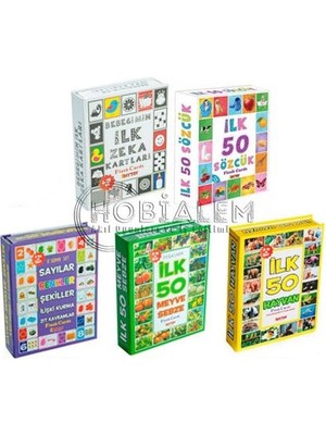 DIYTOY Diy Toy, Zeka Kartları, 5 Li Set, Eğitici Kartlar, Gelişim Kartı,