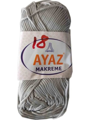 Angel Çanta Akssesuar 100 Gram Polyester Makrome No:18 Açık Gri