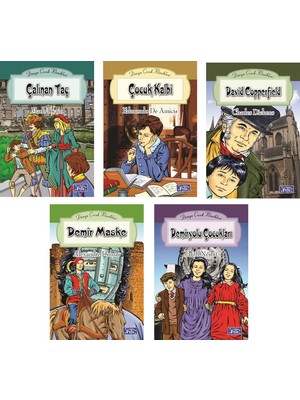 Parıltı Yayınları Çalınan Taç-Çocuk Kalbi-David Copperfield-Demir Maske-Demiryolu Çocukları