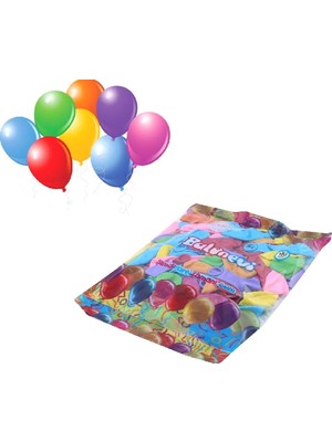 Balonevi T100438 Karışık 10INÇ Baskısız Balon 100LÜ (1.80GR) /BMB1000T100438