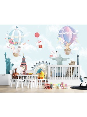 Özel Duvarlar Dünyanın Meşhur Yerleri ve Sevimli Hayvanlar Duvar Kağıdı