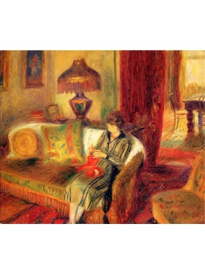 Tablosan The ArtistS Wife Knitting Kanvas Tablo