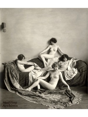 Tablosan Alfred Cheney Johnston Nü Kadınlar Kanvas Tablo