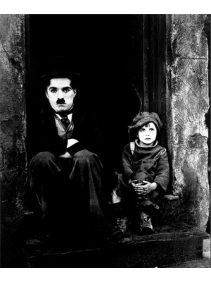 Tablosan Siyah Beyaz Charlie Chaplin Kanvas Tablo