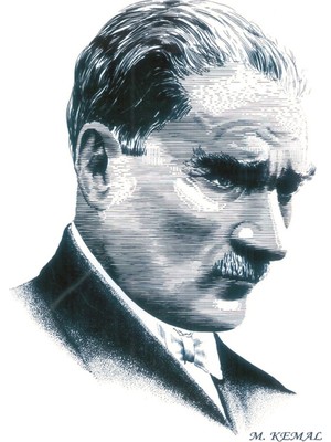 Tablosan Atatürkün Çizim Kanvas Tablo